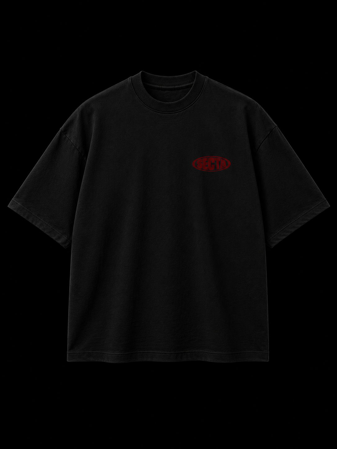 Secta 002 Siyah Oversize Tişört