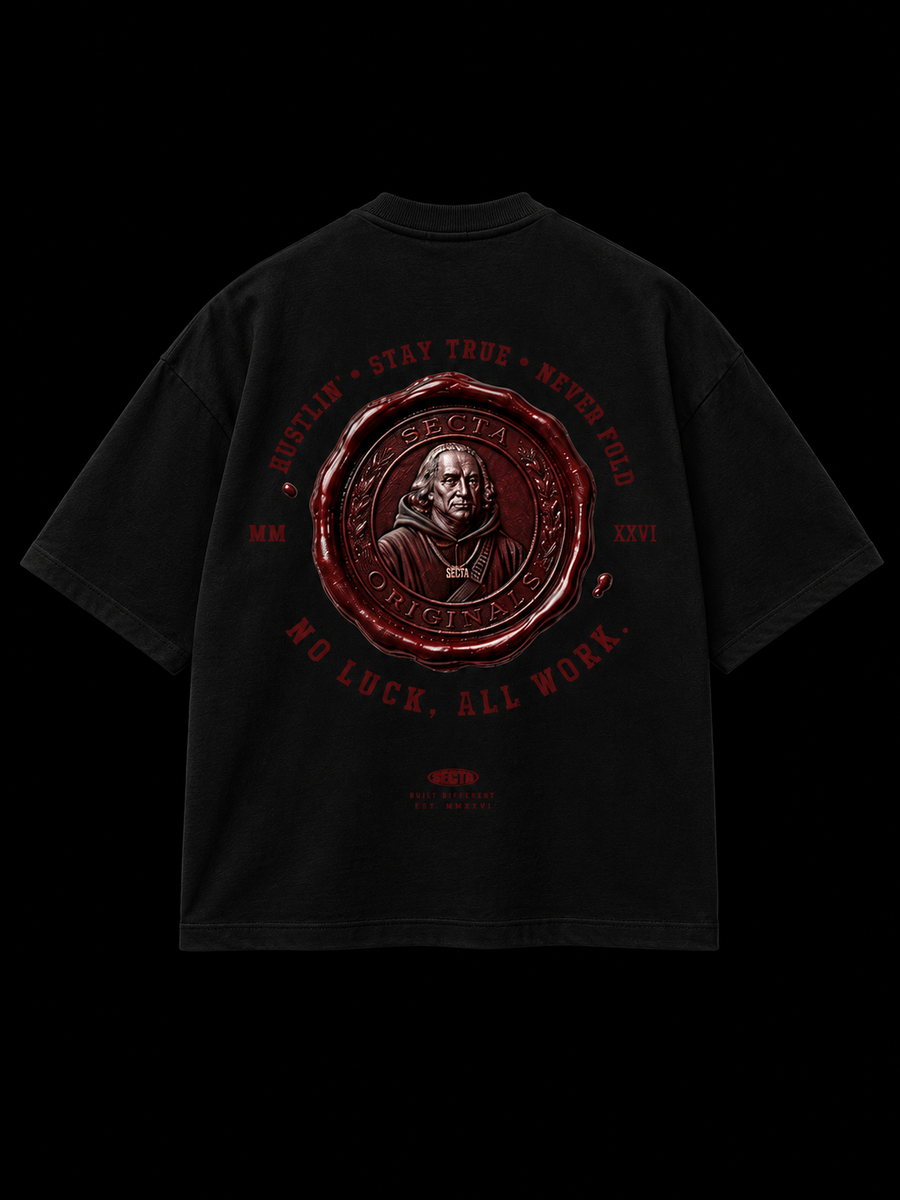 Secta 002 Siyah Oversize Tişört